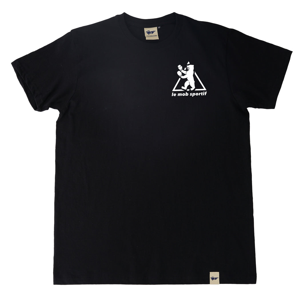 Le Mob Sportif Brustprint T-Shirt - Black