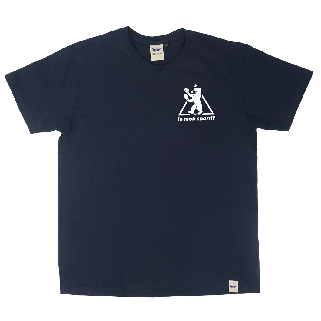 Le Mob Sportif Brustprint T-Shirt - Navy