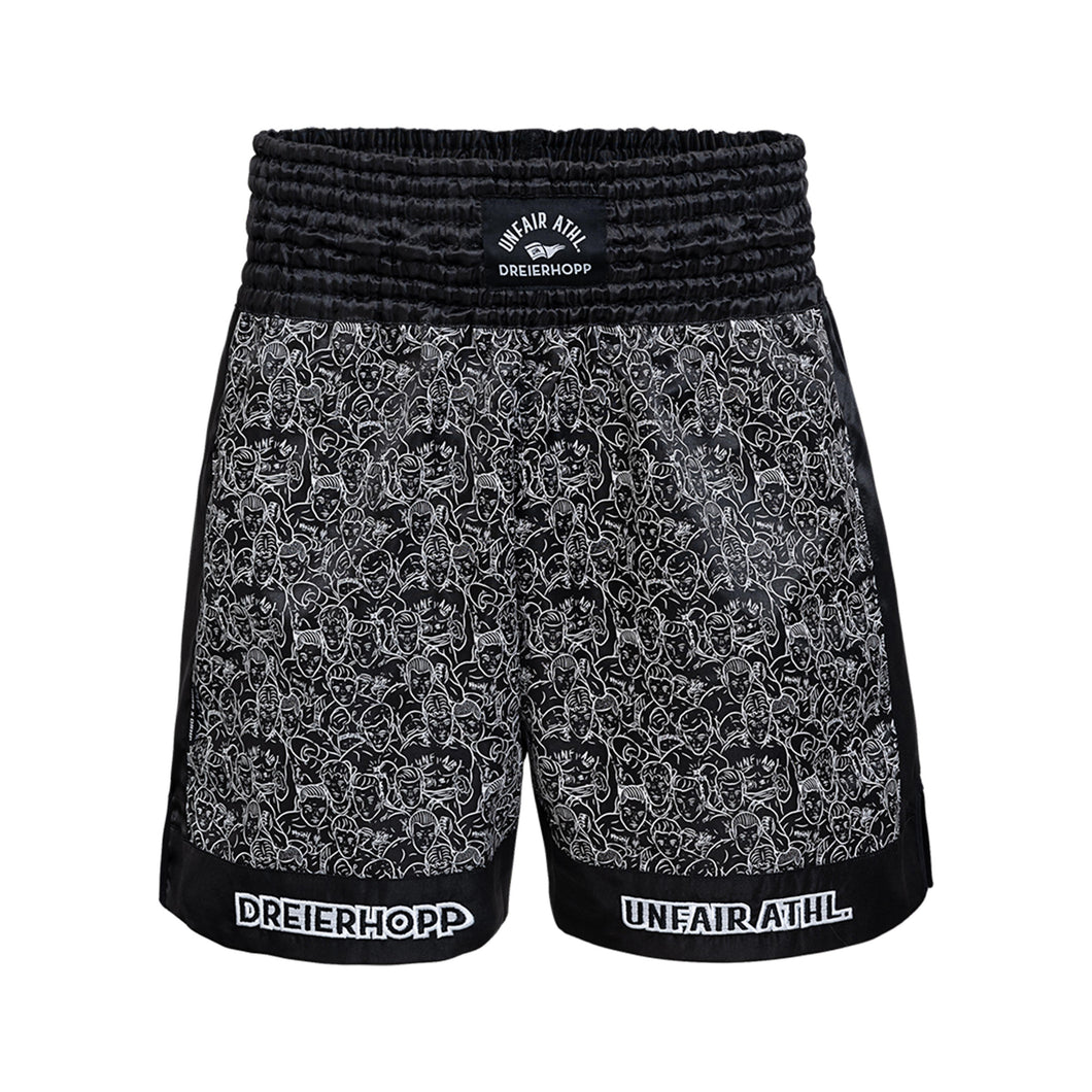 UNFR x DRHP Allover Thaiboxing Shorts - Black